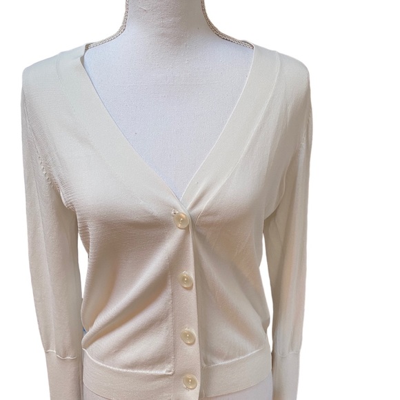 Leith white cardigan, size small, Rayon/Nylon blend, great condition, - Picture 3 of 9